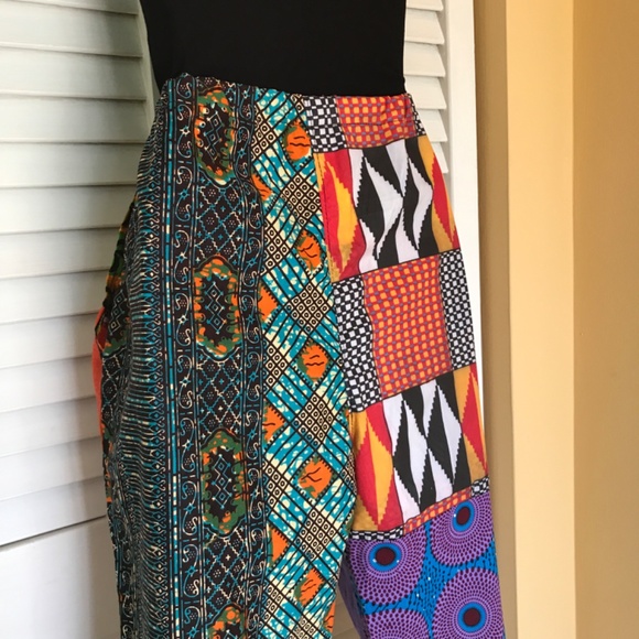 African Print Colourful Pants- Pockets! NWOT 3/$19 - Picture 3 of 11